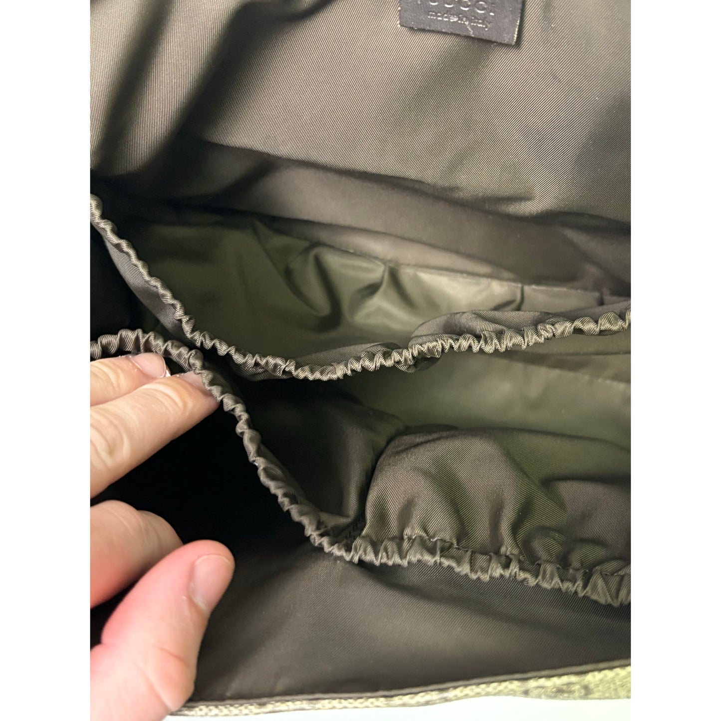 Gucci GG monogram supreme diaper crossbody side bag