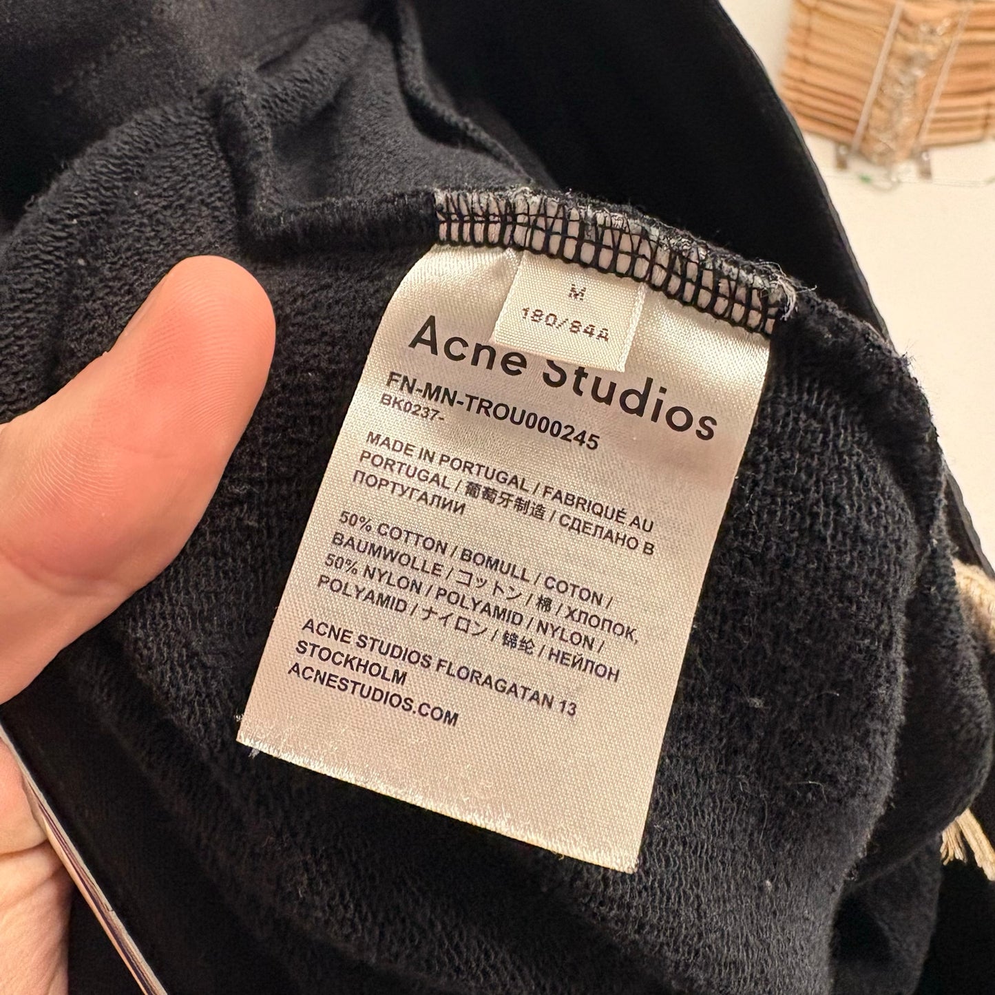 Acne Studios Men's Drawstring Jogger slim sweat pants Medium