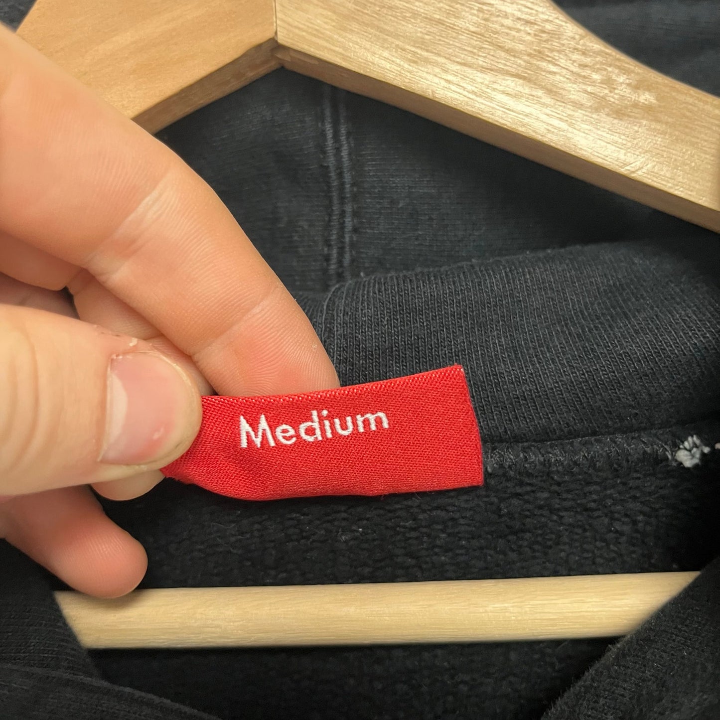 Supreme Black Piping Hoodie M