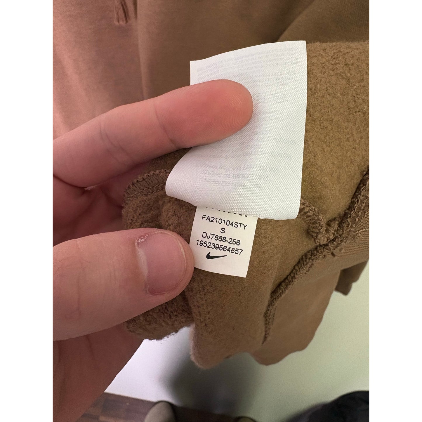 Nike y2k brown middle swoosh hoodie XL