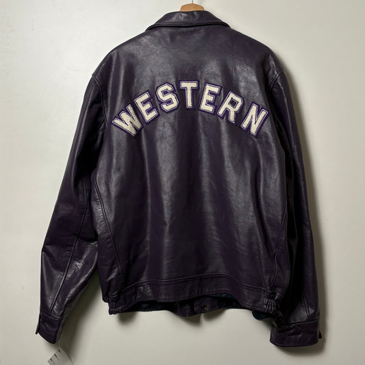Western university purple varsity jacket XL