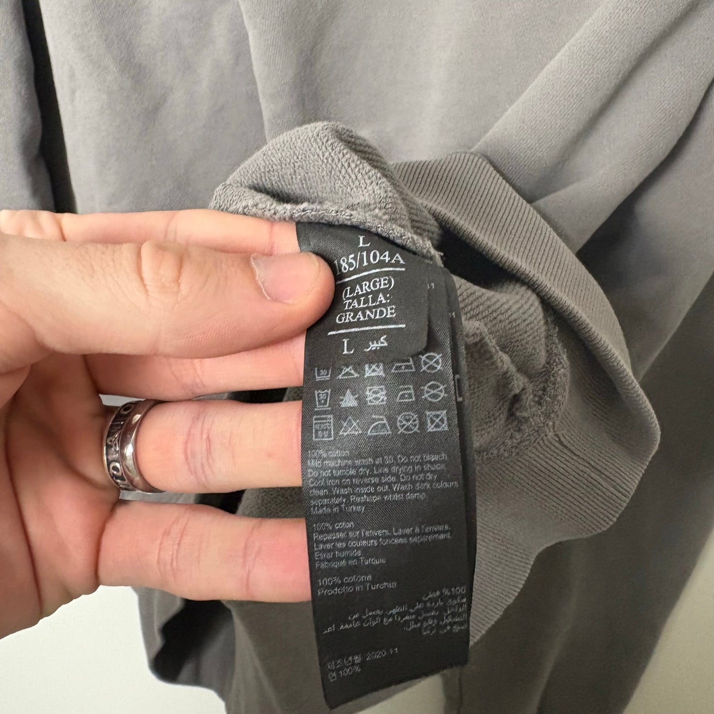 Allsaints grey logo crewneck L