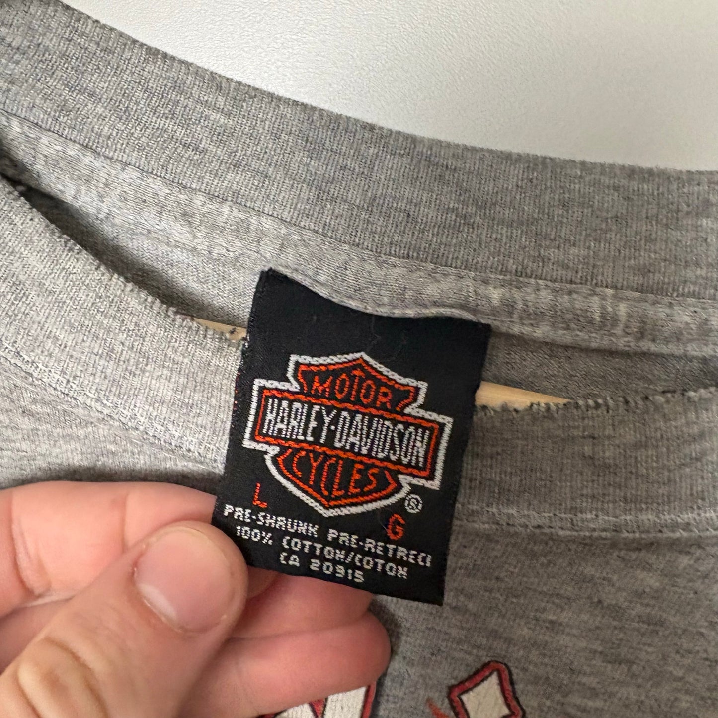 Vintage Harley Davidson 2000 flame logo longsleeve shirt L