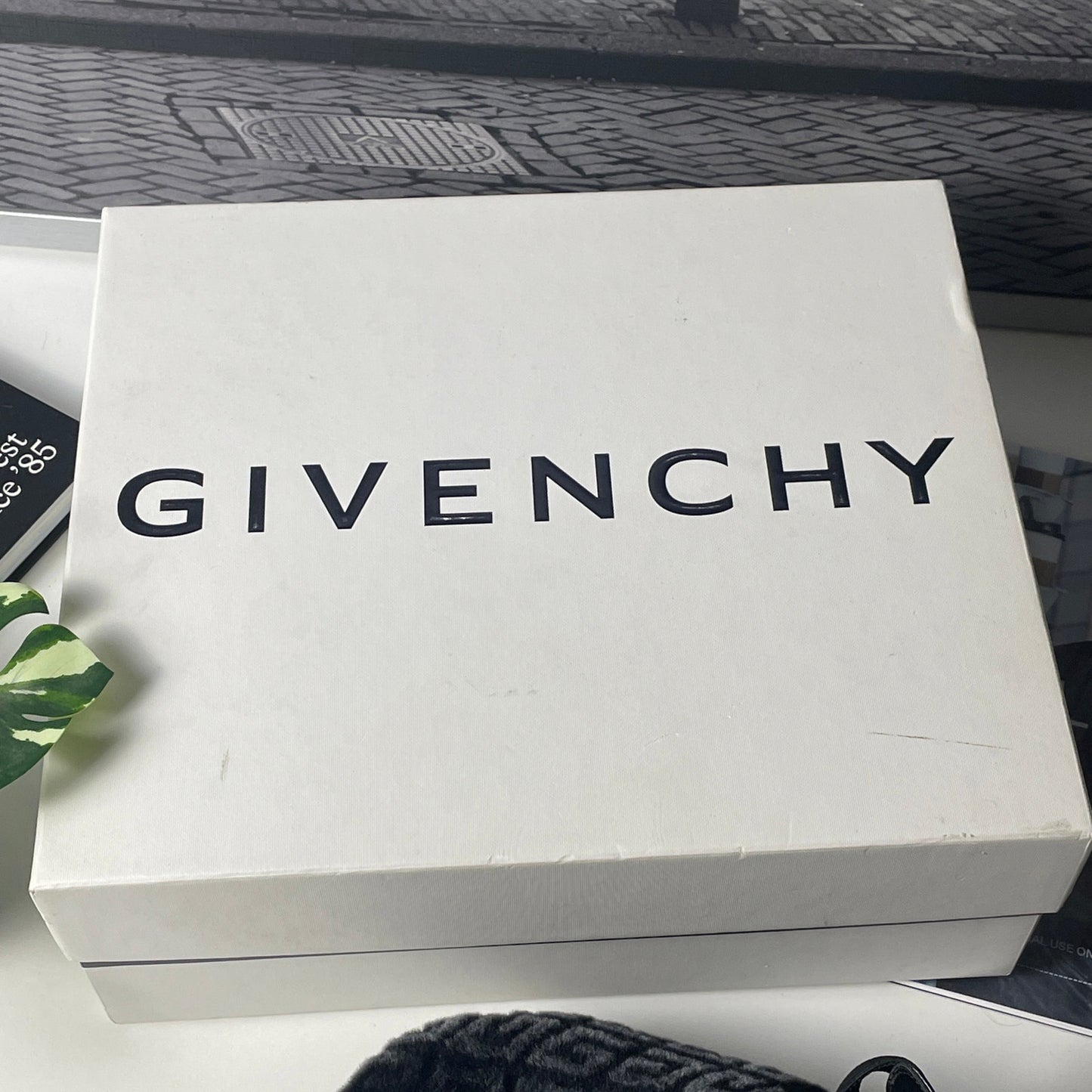 GIVENCHY Marshmallow Shearling Logo Slingback Shoes 6.5w