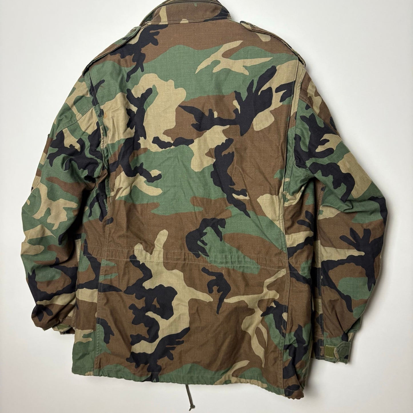 Vintage M65 field camo green military jacket XL