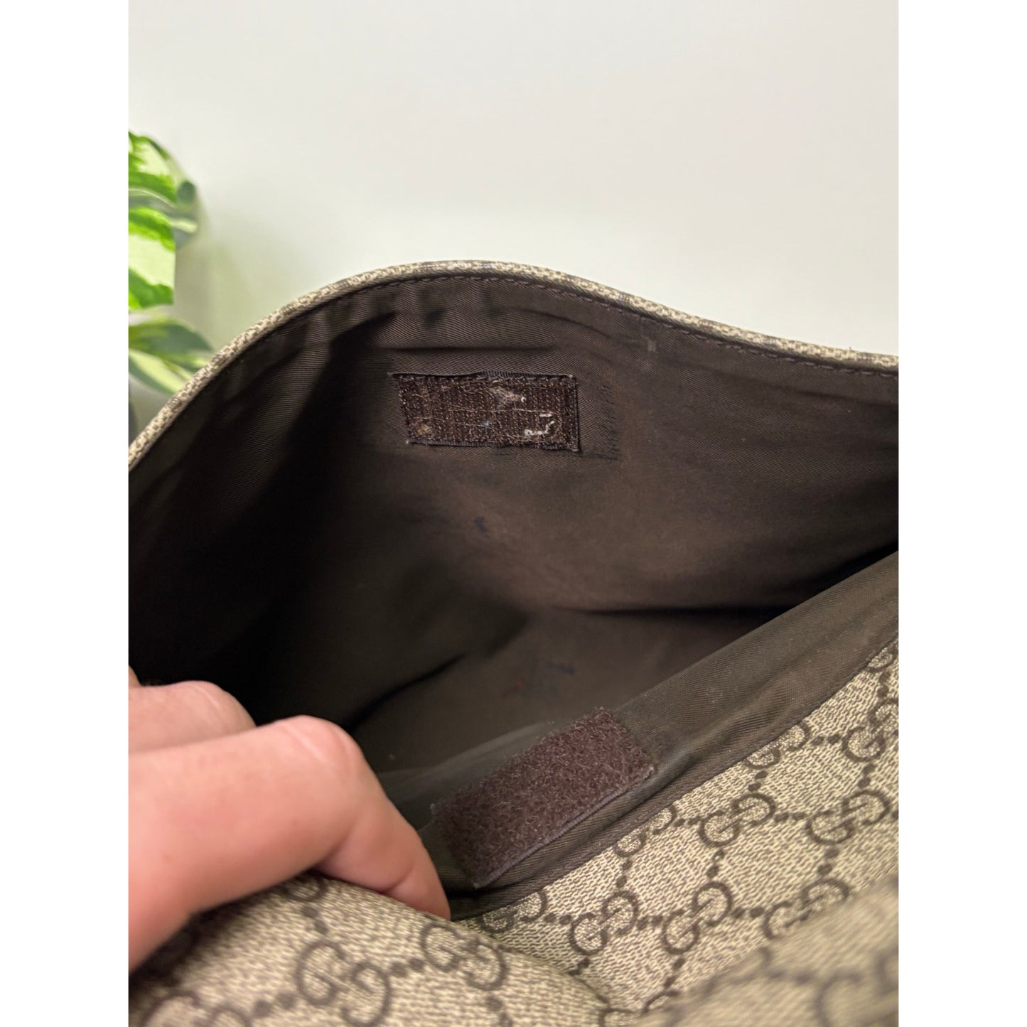 Gucci GG monogram supreme diaper crossbody side bag