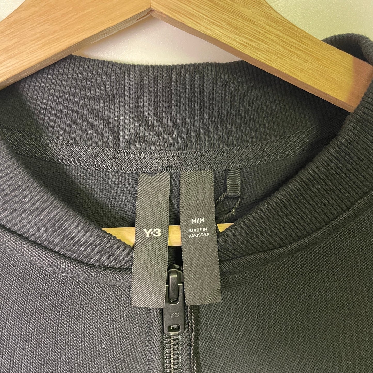 Y3 Graphic Logo French Terry Crew 1/4 zip M