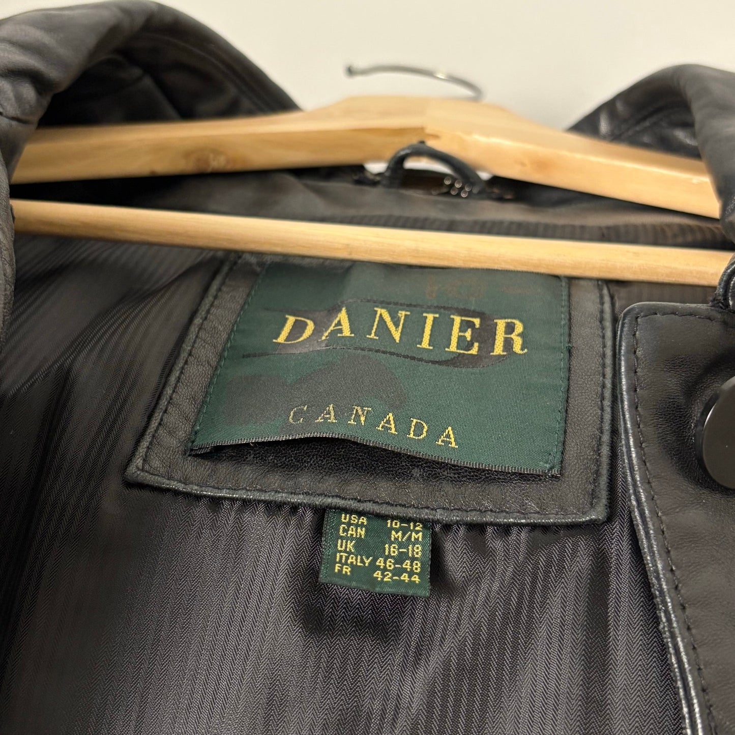 Danier long trench leather jacket