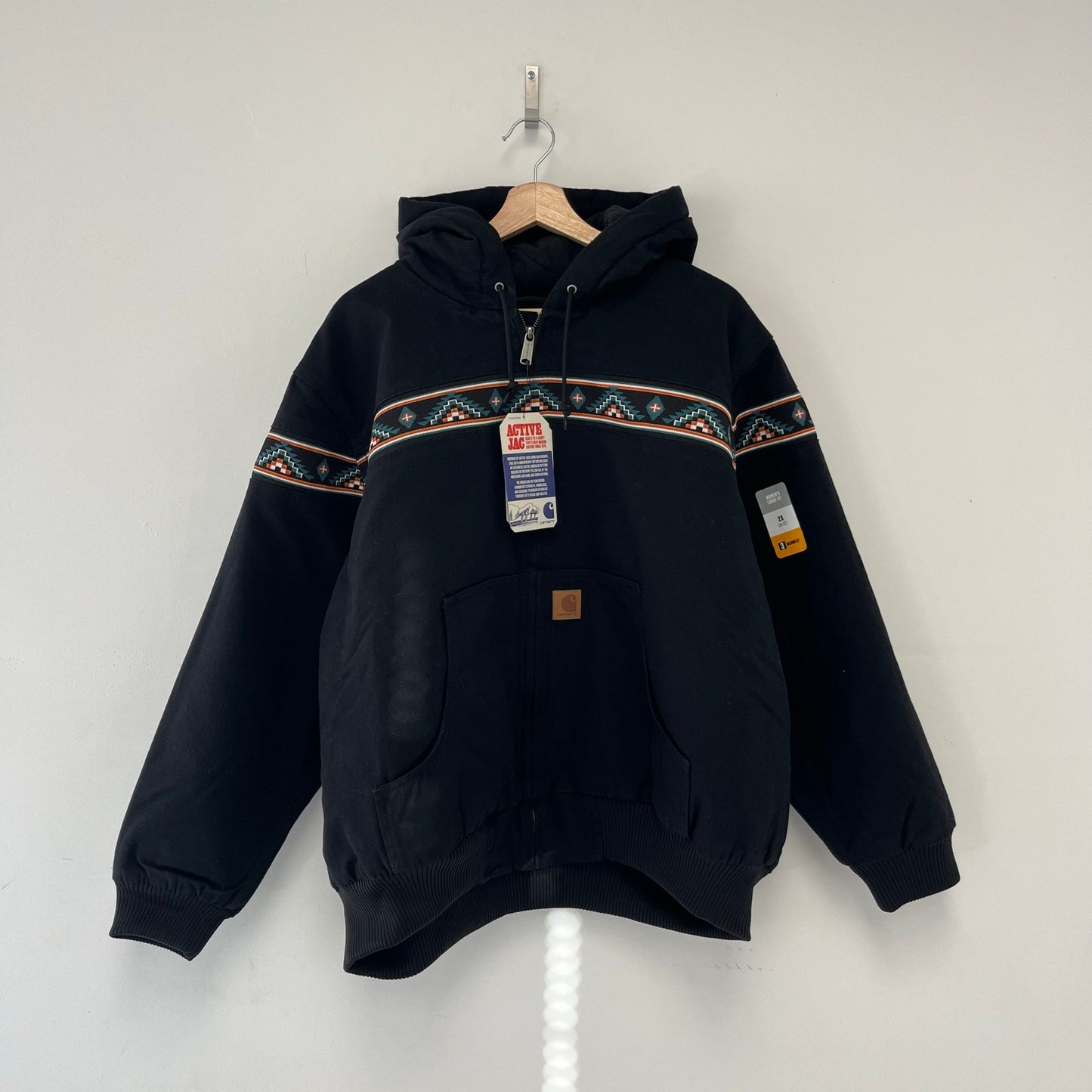 NWT Carhartt Aztec Hooded Jacket L
