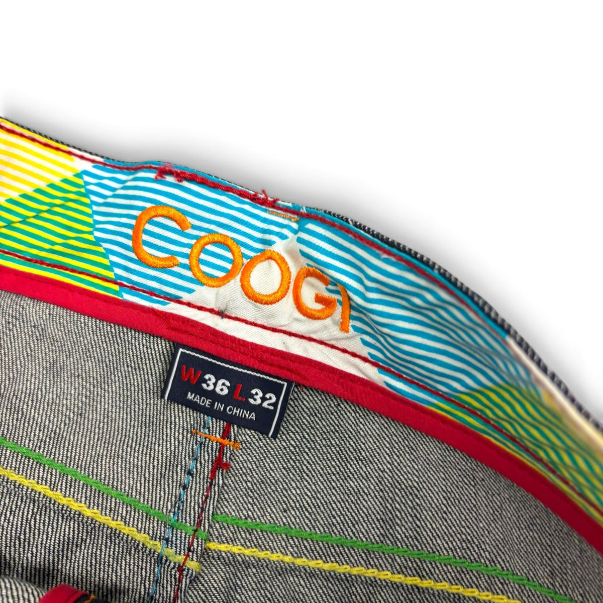 New Vintage Coogi Plaid Print Jeans 36