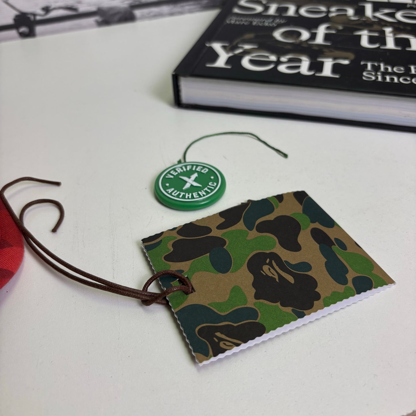 BAPE × OVO Red ABC camo trucker hat cap A Bathing Ape