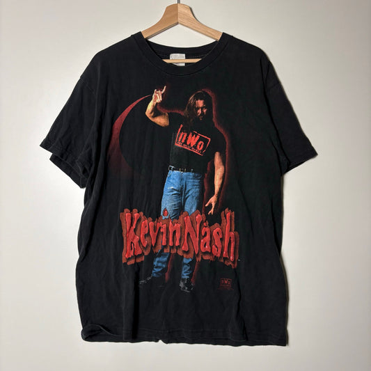 Vintage 90s Kevin Nash NWO wrestling tee L