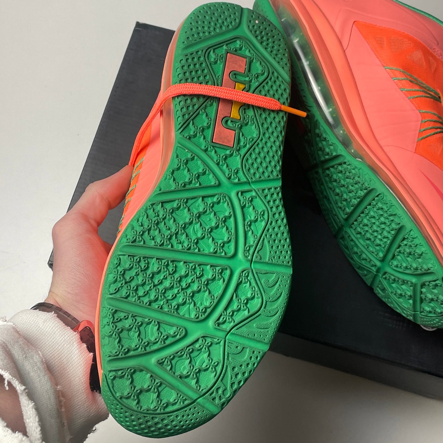 Nike LeBron X 10 low watermelon sneaker 9.5
