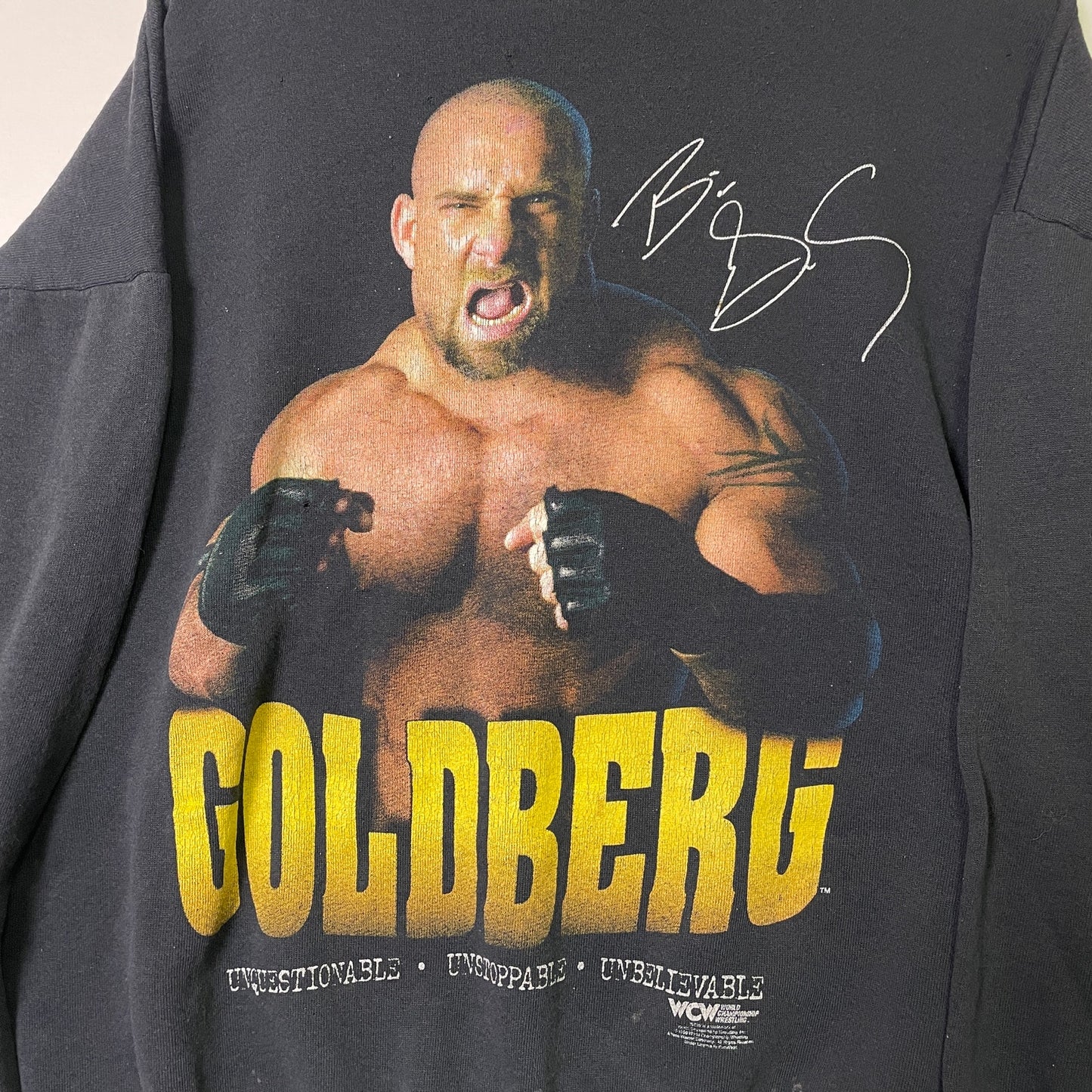 Vintage Bill Goldberg wrestling sweatshirt 90s WCW NWO XL