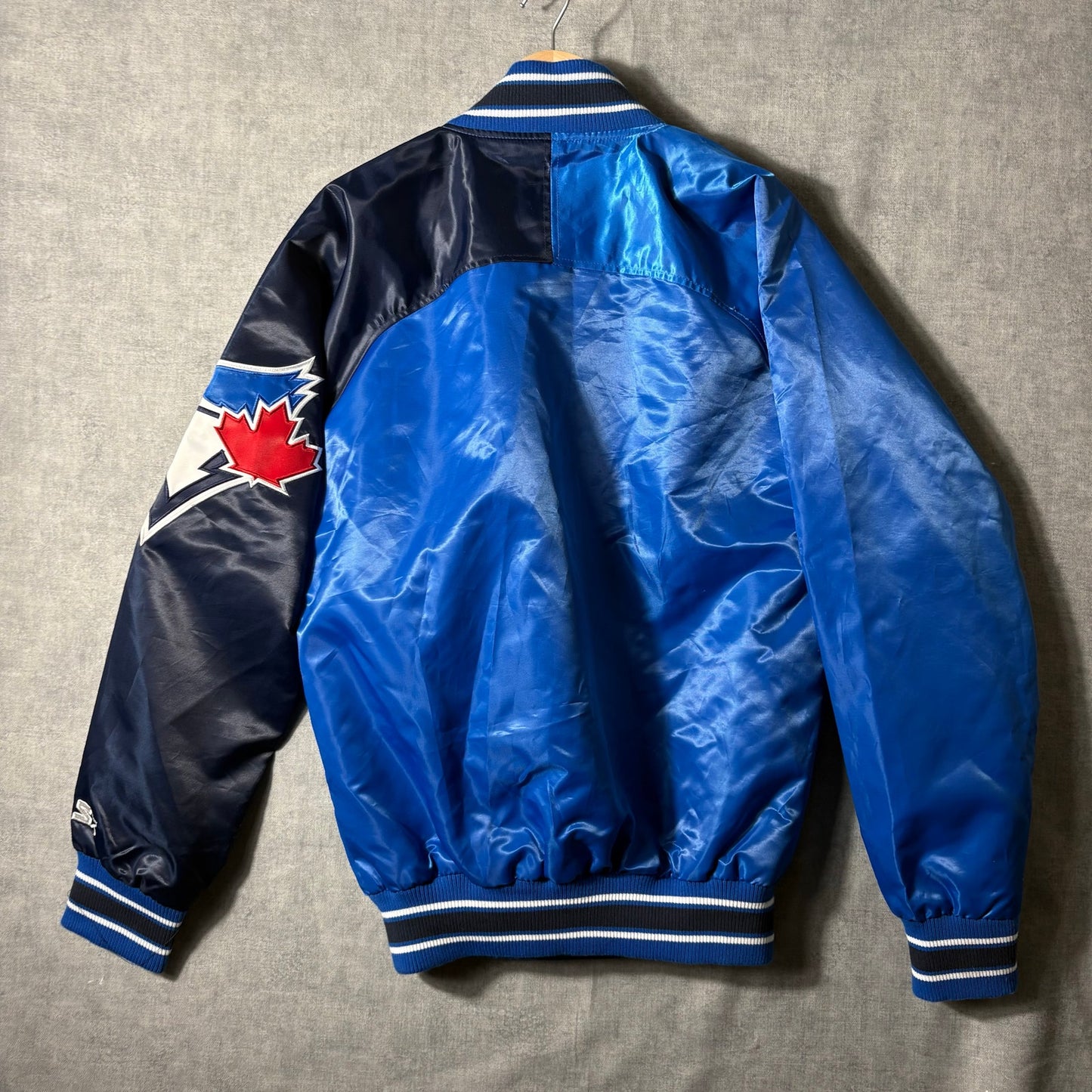 Toronto blue jays royal satin starter bomber jacket S