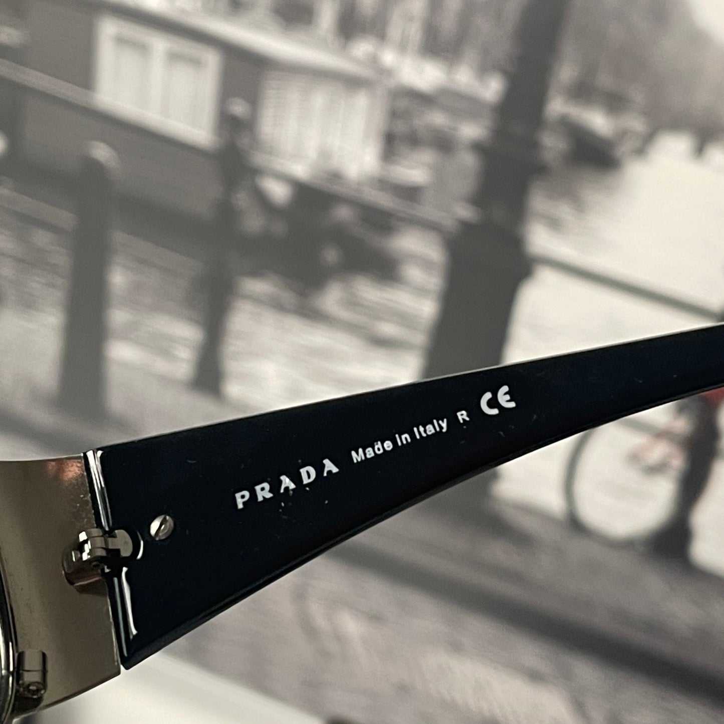 Prada rounded frame apex black glasses