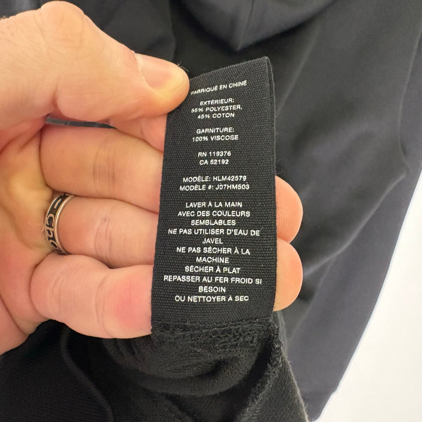 Helmut Lang Black Zip-Away zipper detachable Hoodie XL