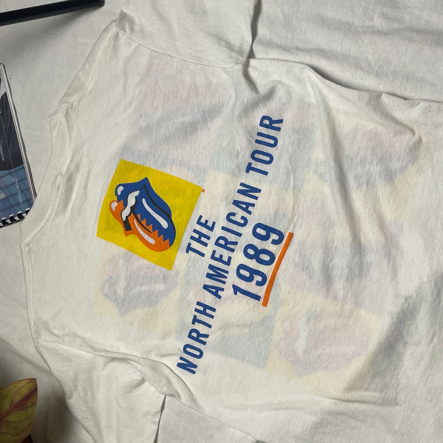 Vintage 1989 The Rolling Stones Andy Warhol band tour tee L