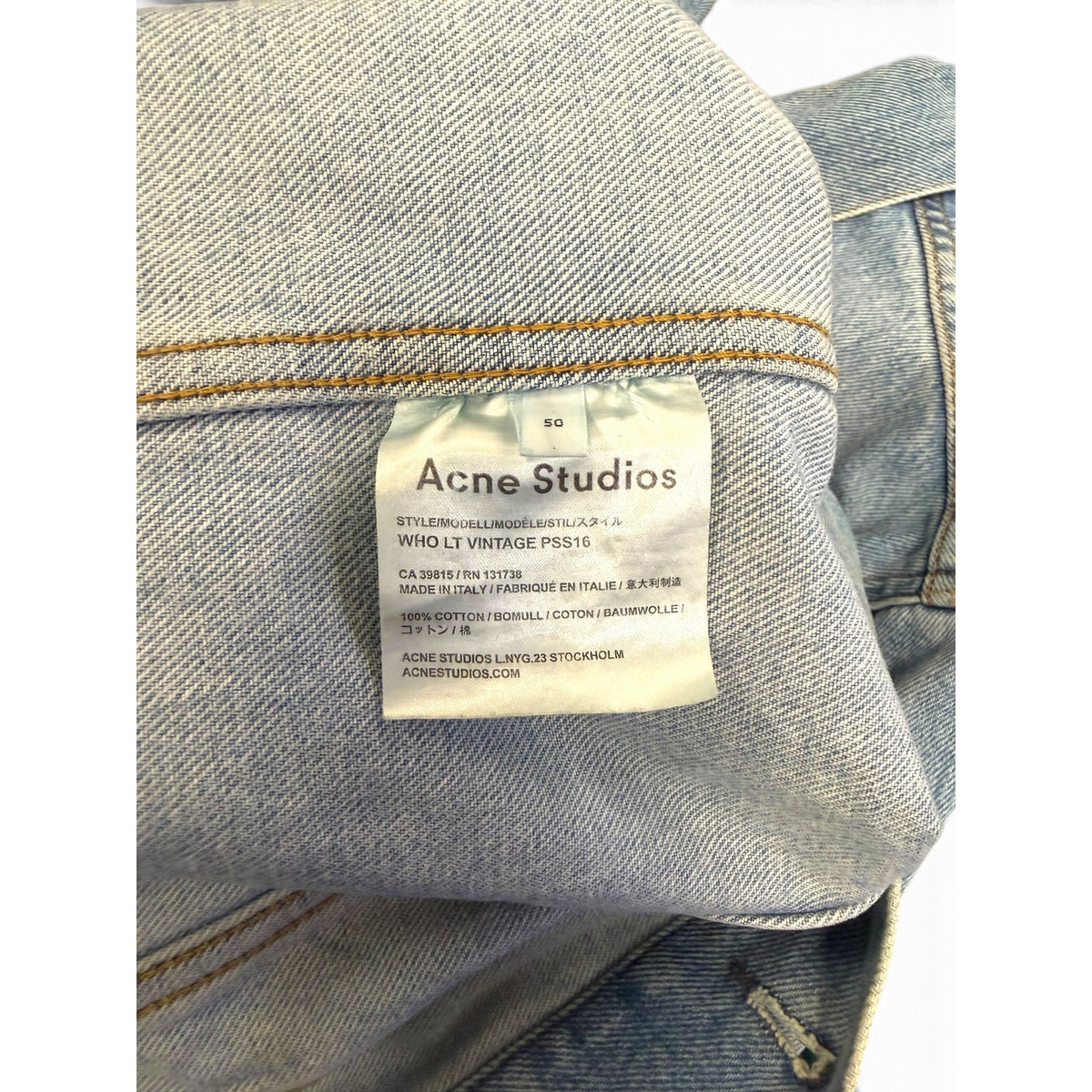 Acne Studios Denim Trucker Jacket 50/M