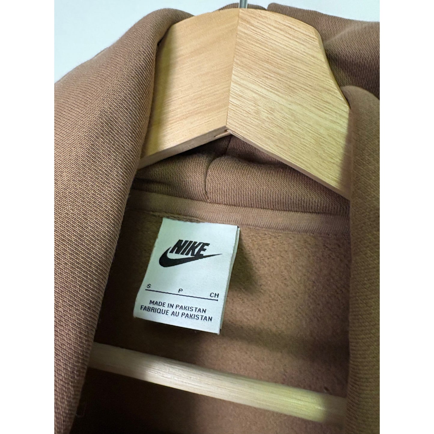 Nike y2k brown middle swoosh hoodie XL