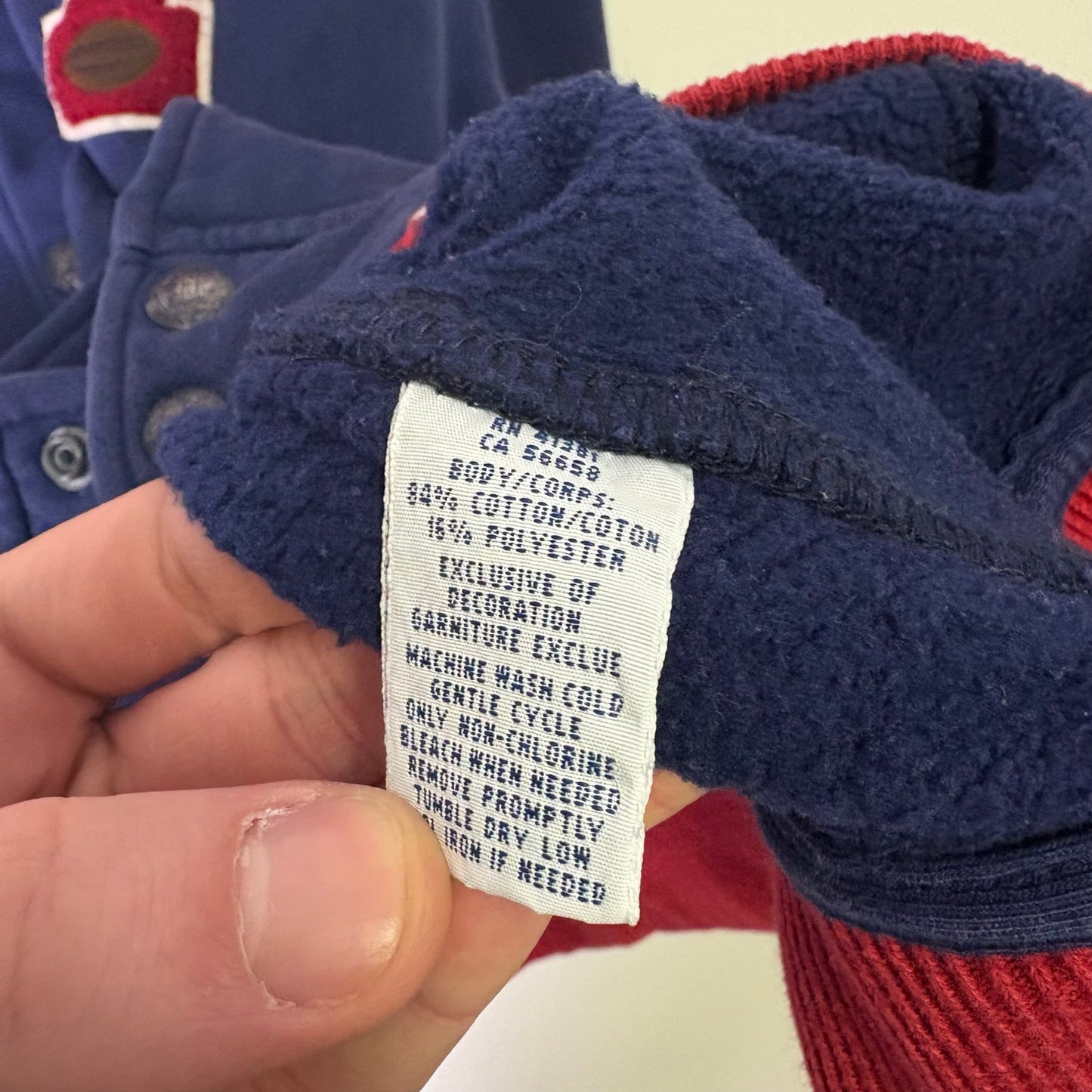 Polo letterman new york red blue retro varsity jacket XXL