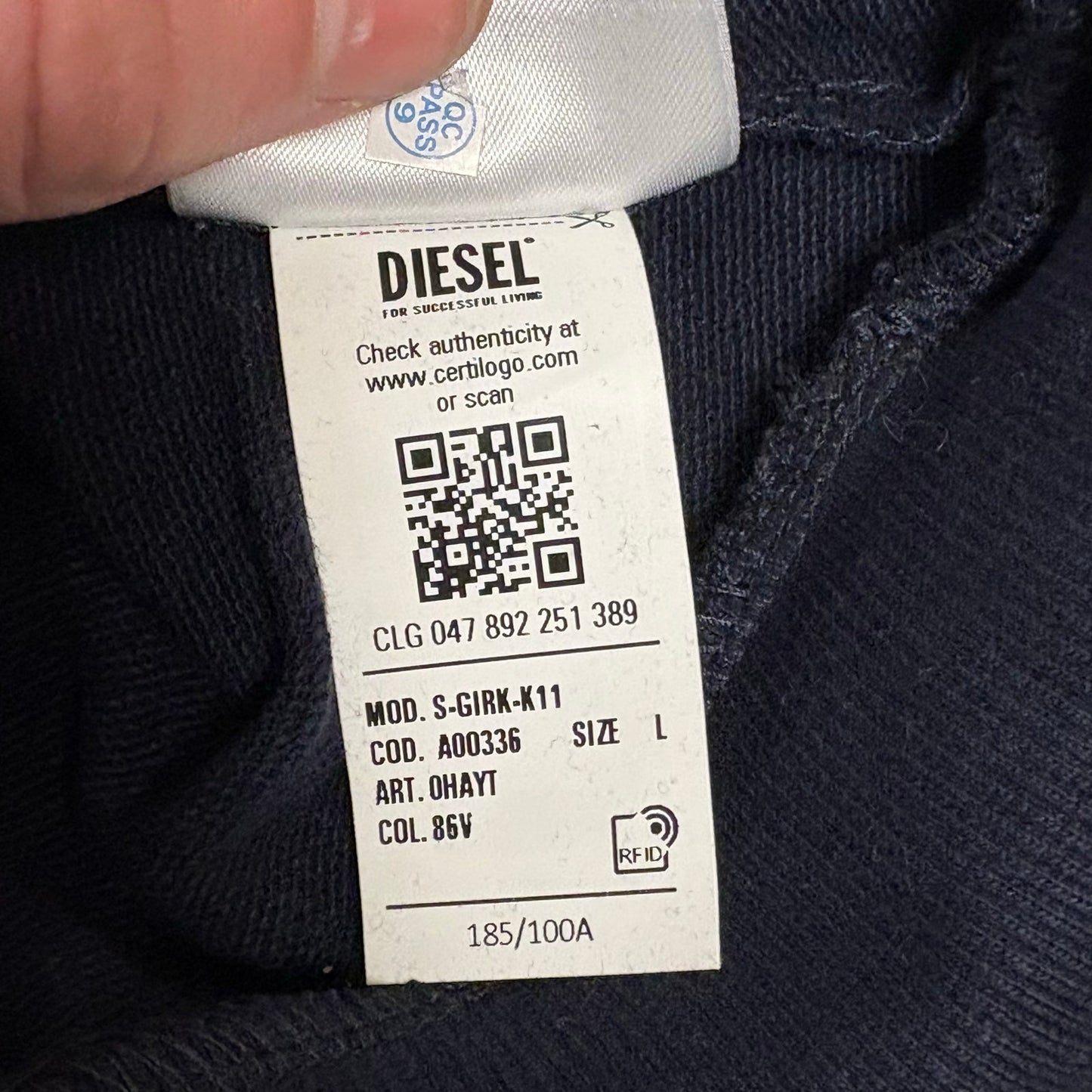 Diesel graphic crewneck L NWT