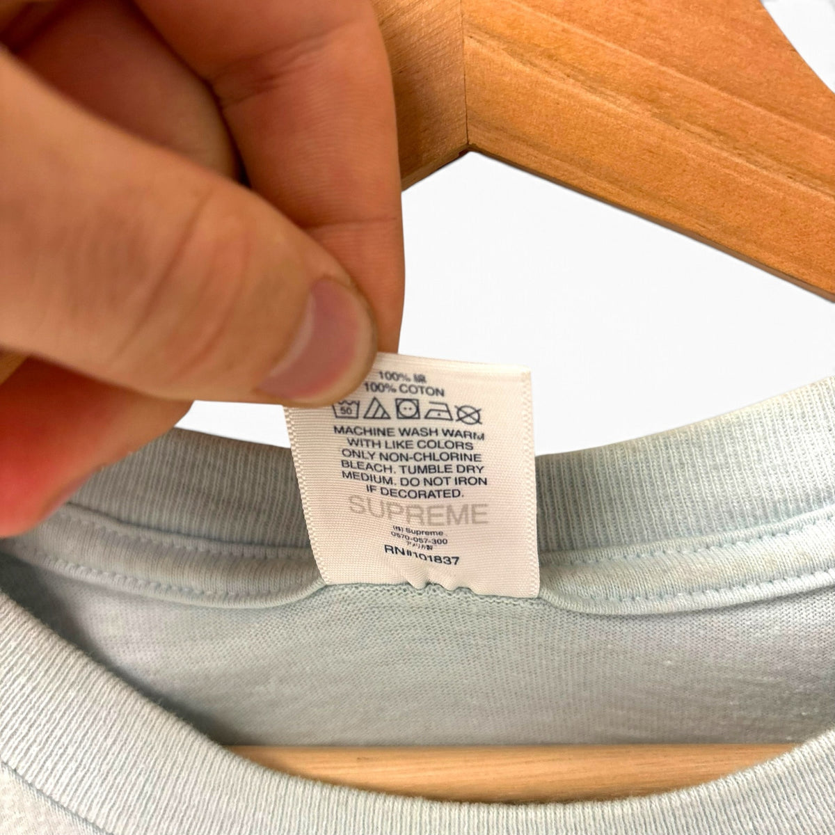 Supreme Diamod Tee Pale Blue FW21 L