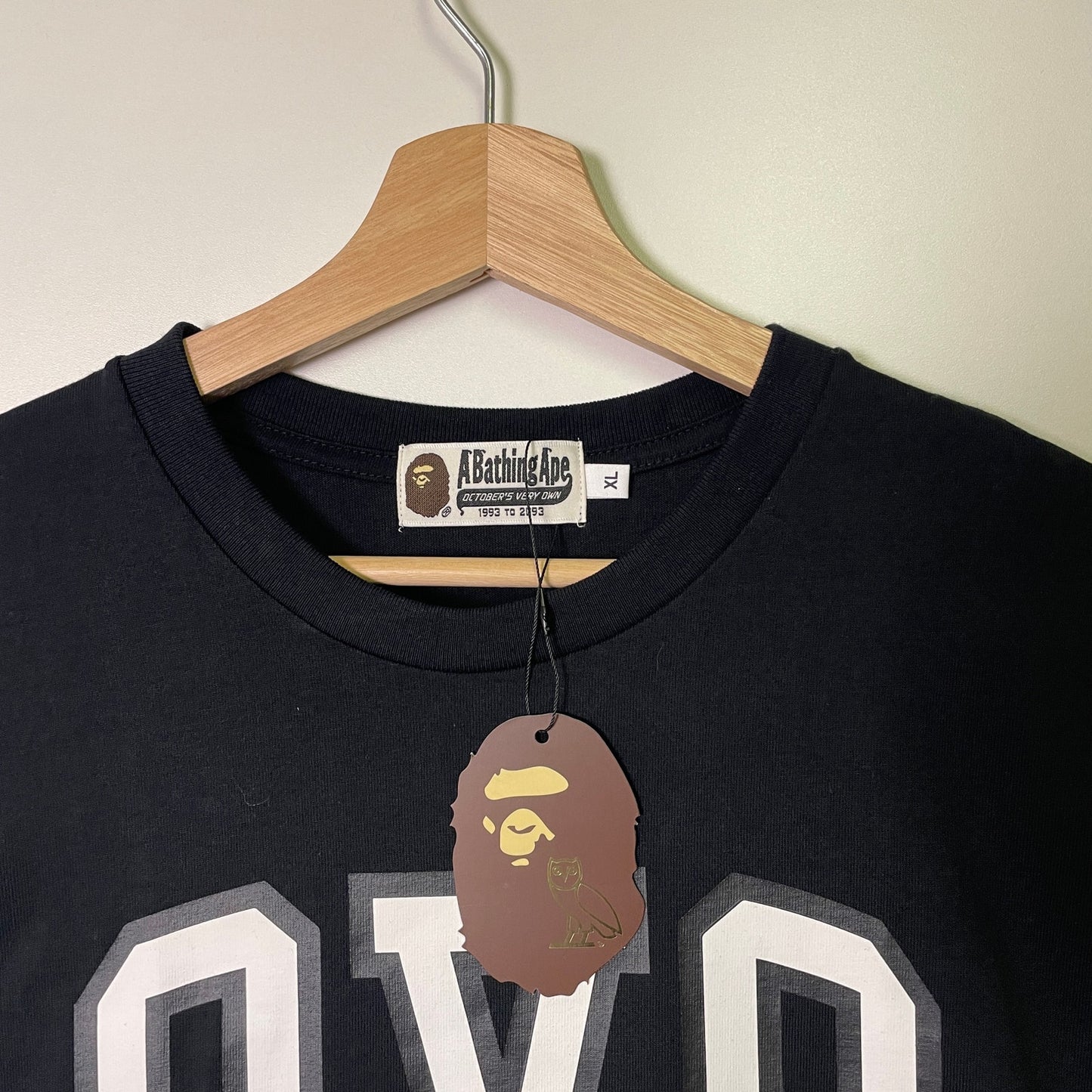 OVO x Bape general logo head black t shirt XL