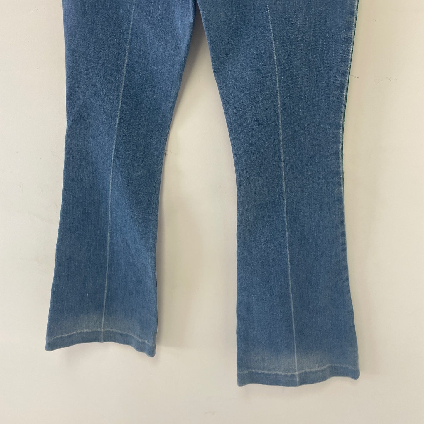 Gucci high waisted flare stripe denim size 27 NWT