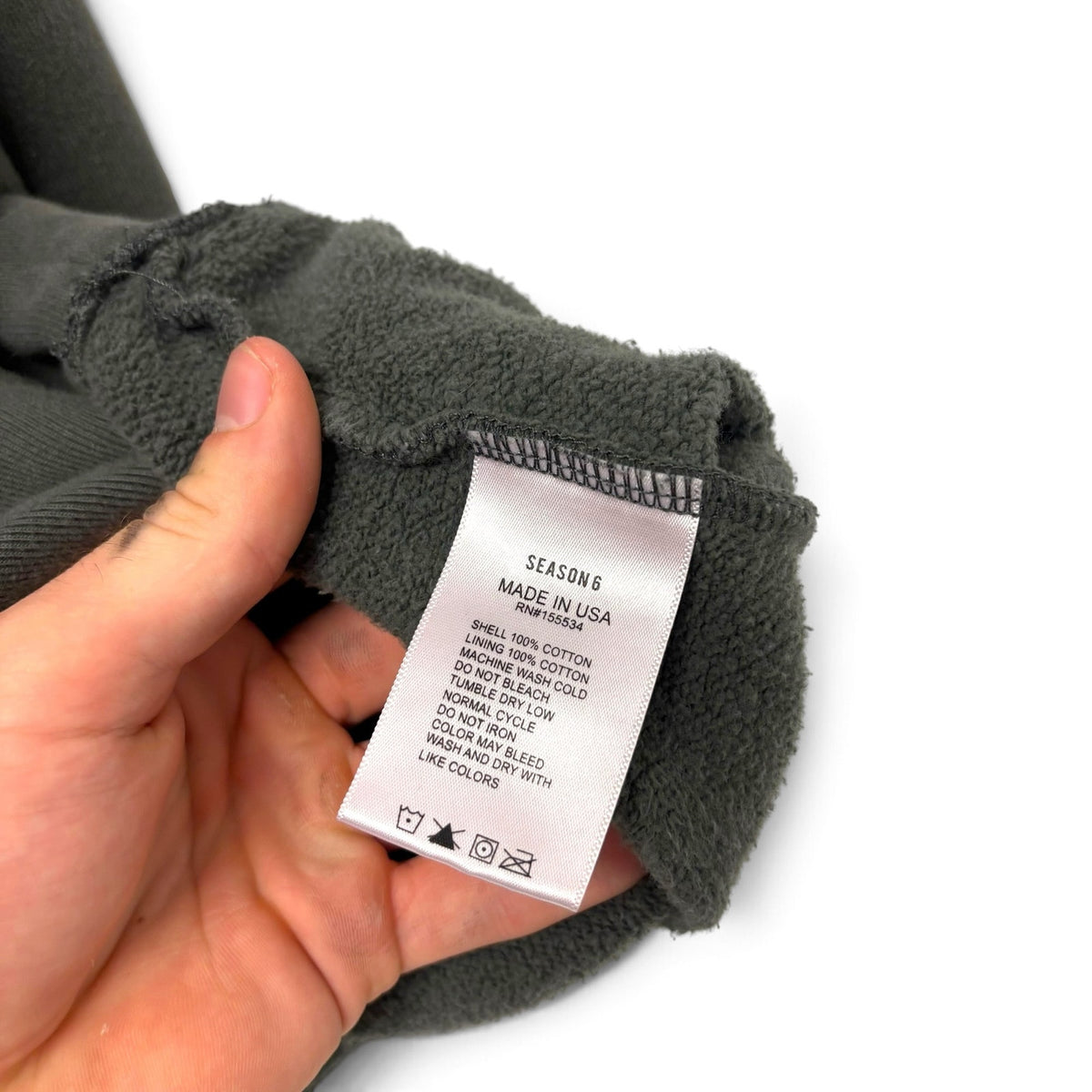 YZY Season 6 Olive Crewneck L