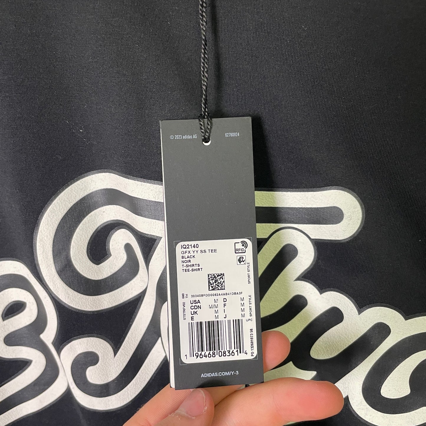 Adidas Y-3 graphic logo shirt L