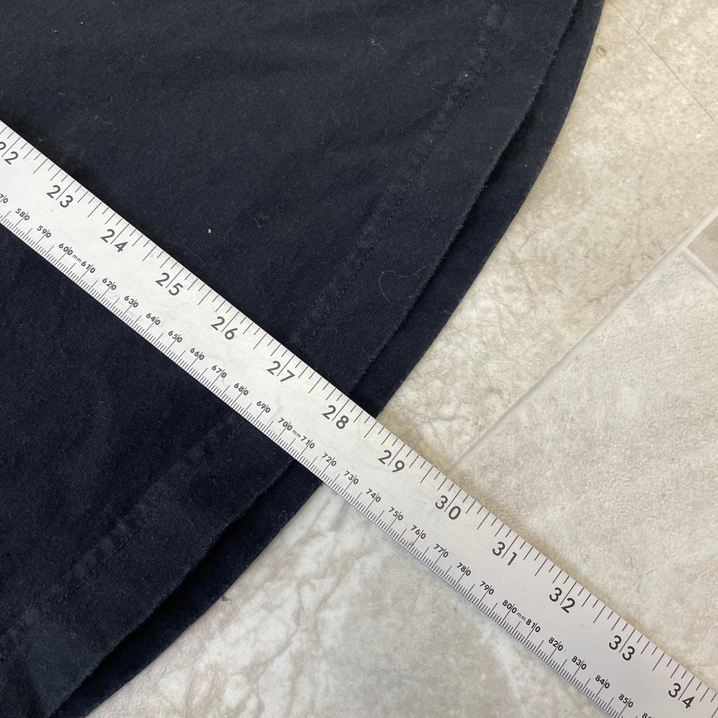 Palm angels curved back print collar logo tee M