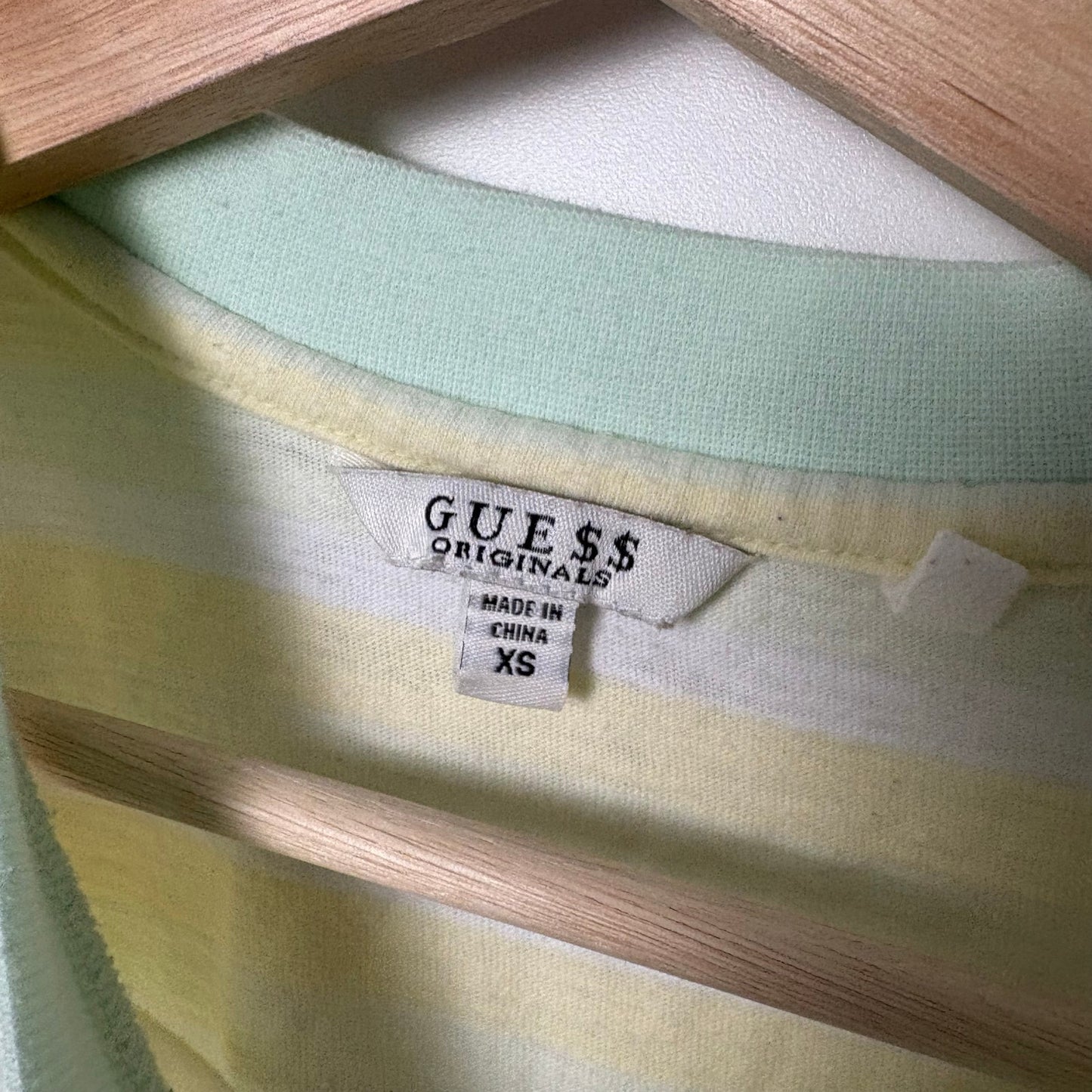 Asap Rocky Guess white green striped tee S