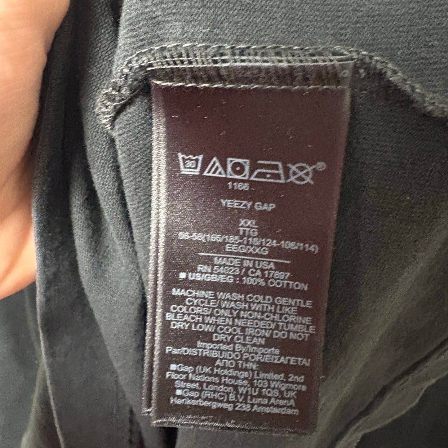 Yeezy Gap engineered by Balenciaga 3/4 sleeve oversized tee XXL