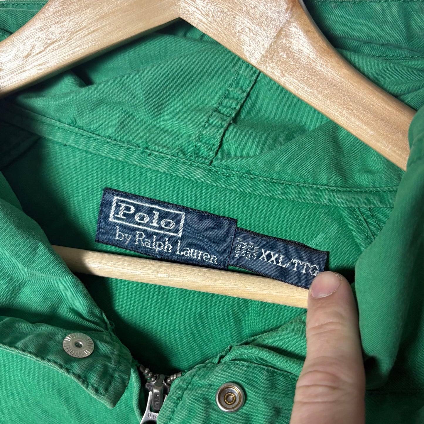 Vintage Polo green windbreaker jacket XL