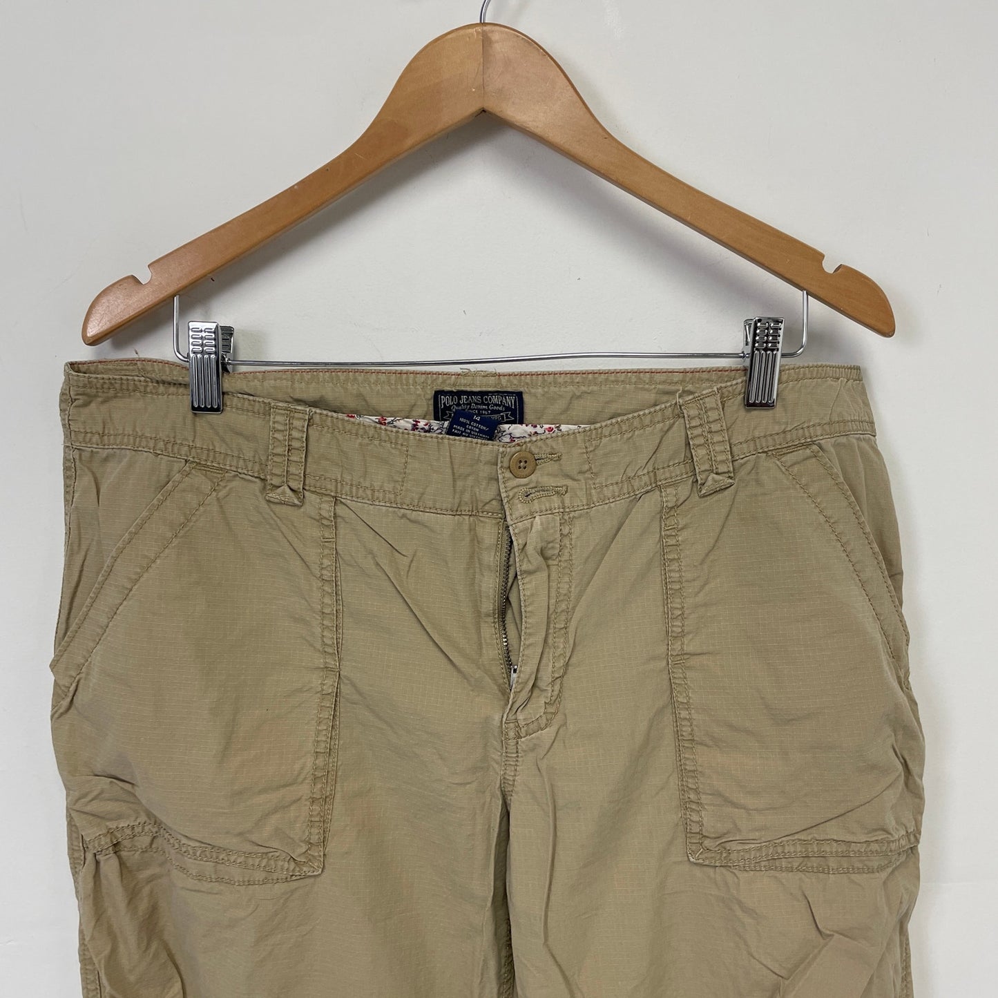 Vintage polo jeans khaki cargo pants M