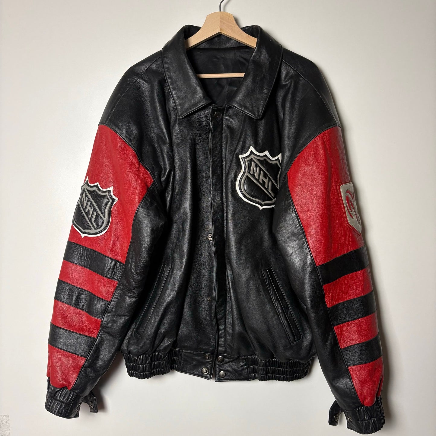 Vintage NHL dodge different leather jacket XL