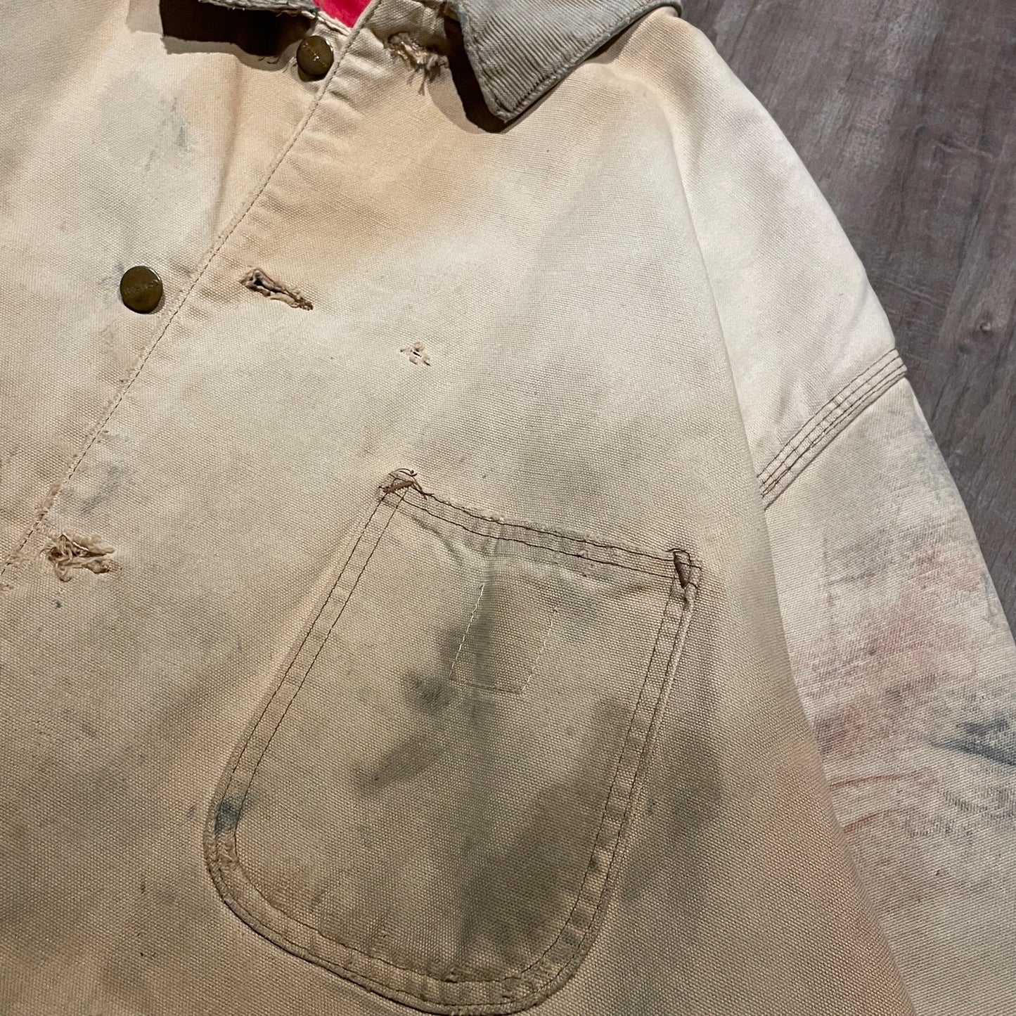 Carhartt Thrashed Distressed Chore Coat L