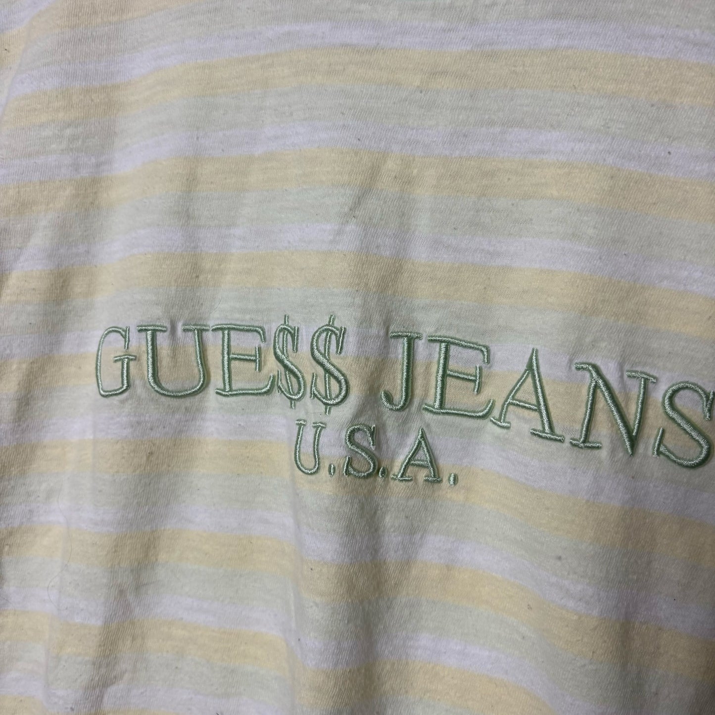 Asap Rocky Guess white green striped tee S