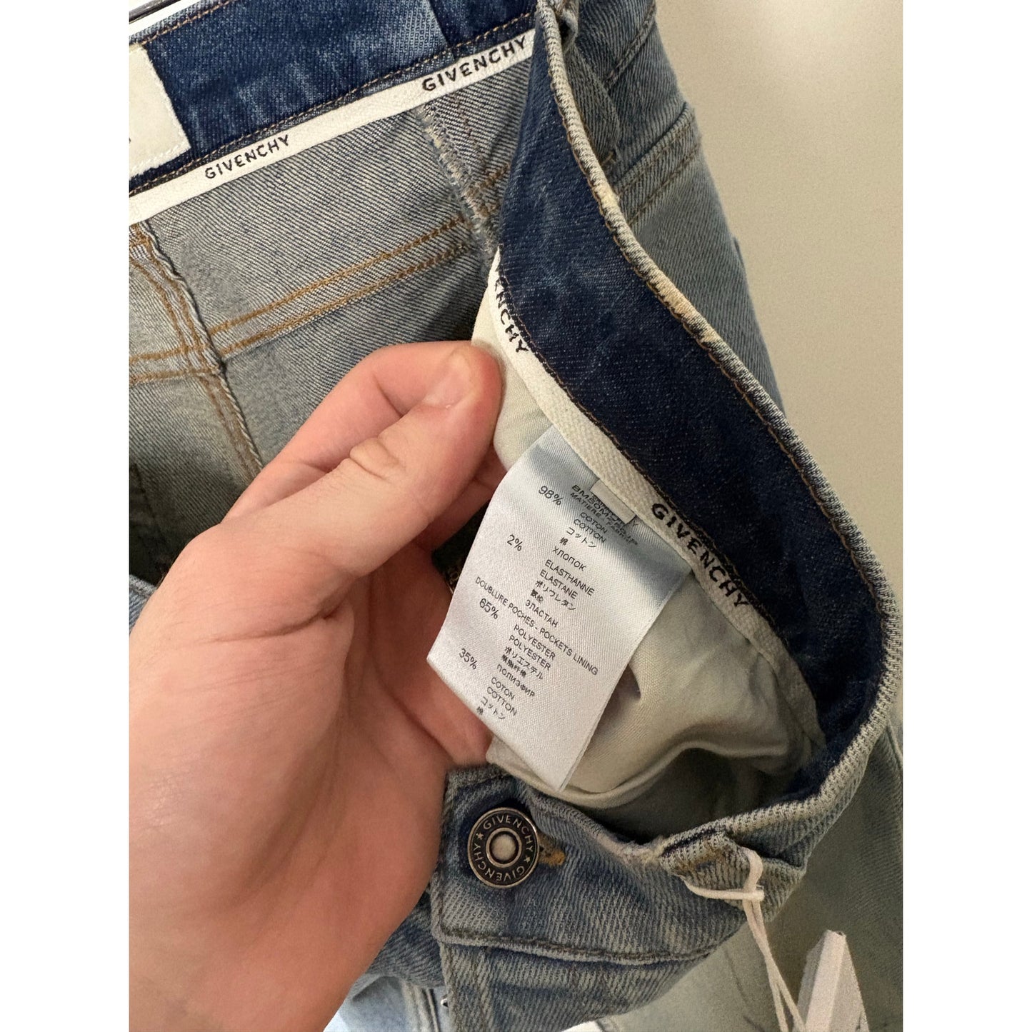 Givenchy Raw lightwash Cut Skinny Jeans 35