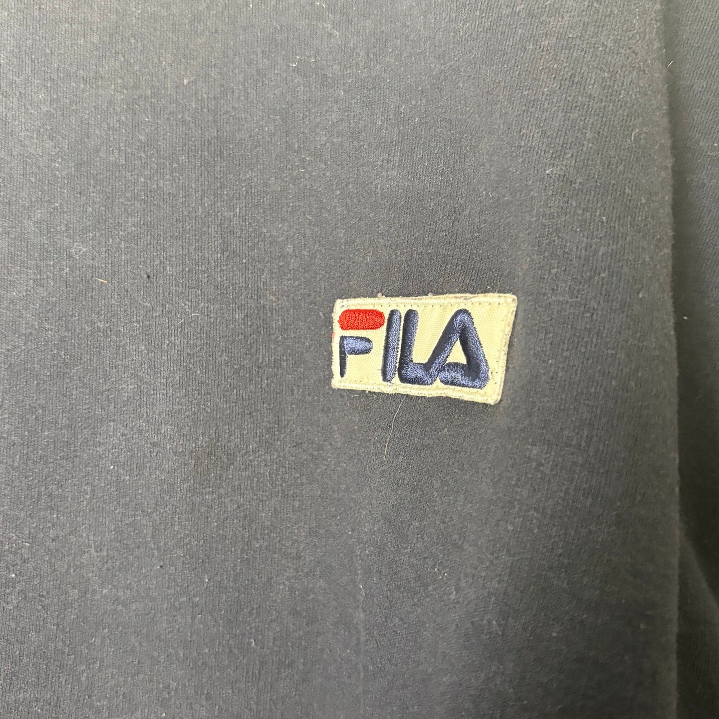 Vinatge Fila Biella navy blue boxy crewneck L