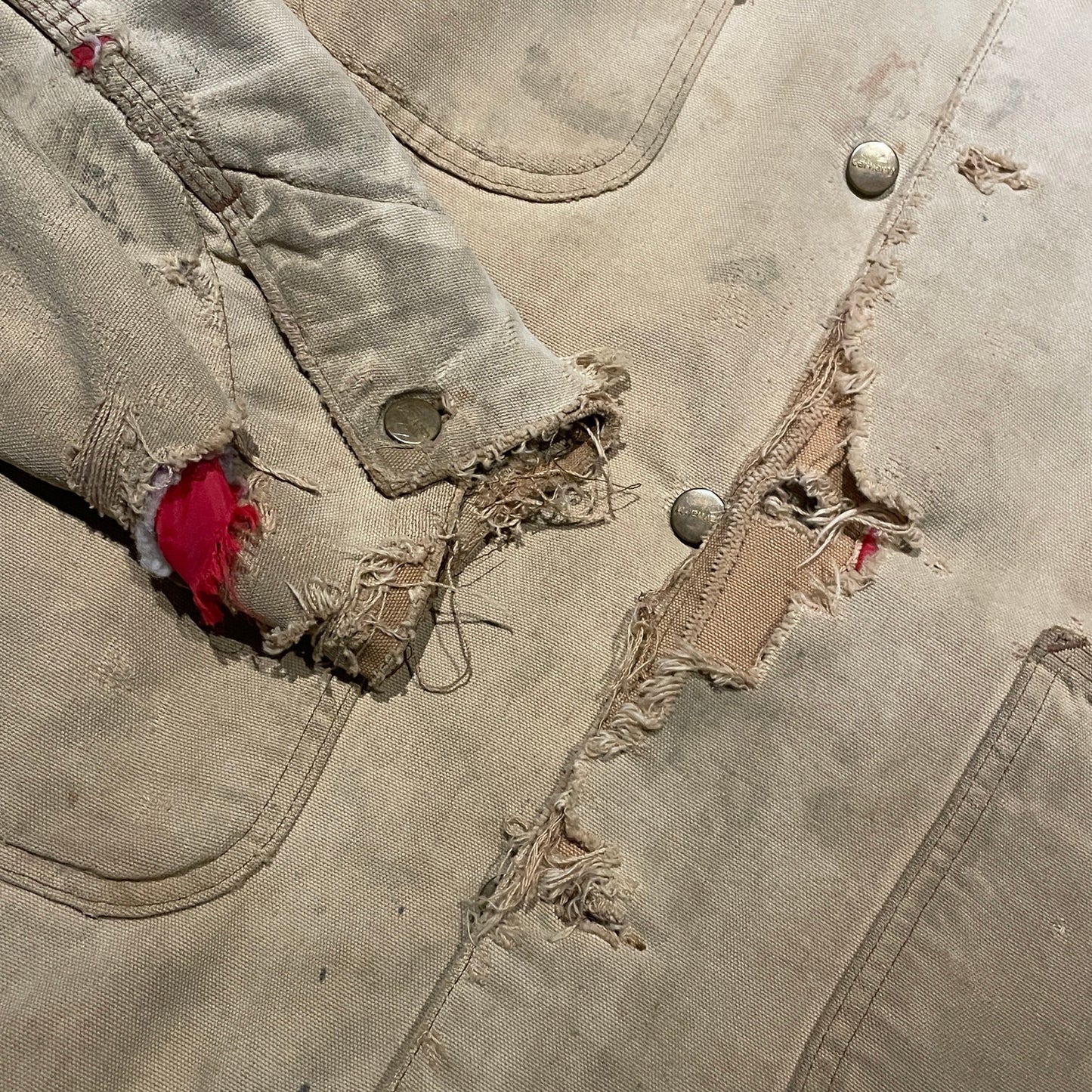 Carhartt Thrashed Distressed Chore Coat L