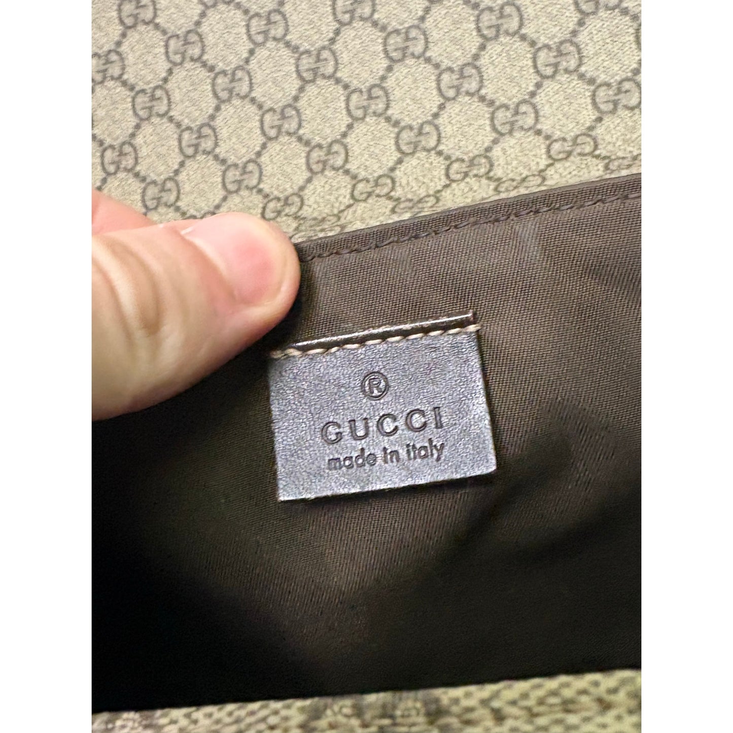 Gucci GG monogram supreme diaper crossbody side bag