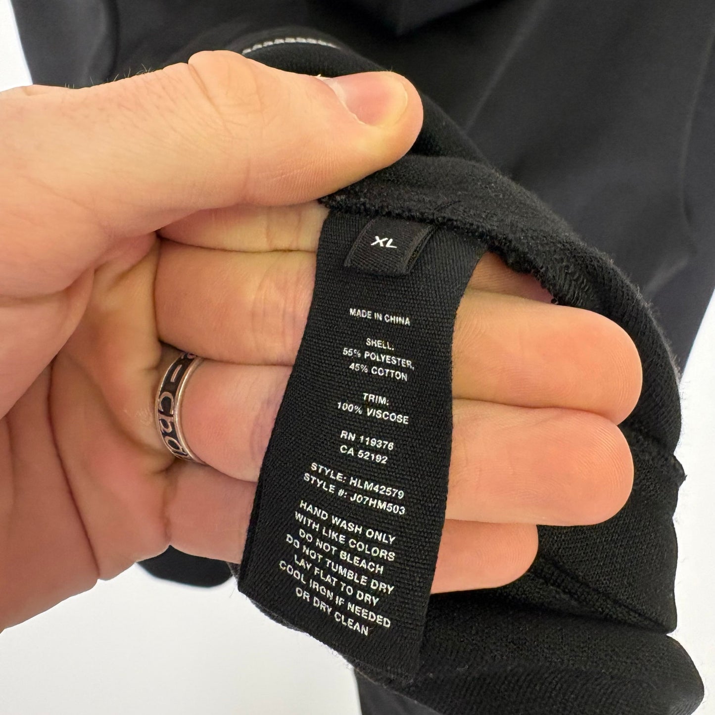 Helmut Lang Black Zip-Away zipper detachable Hoodie XL