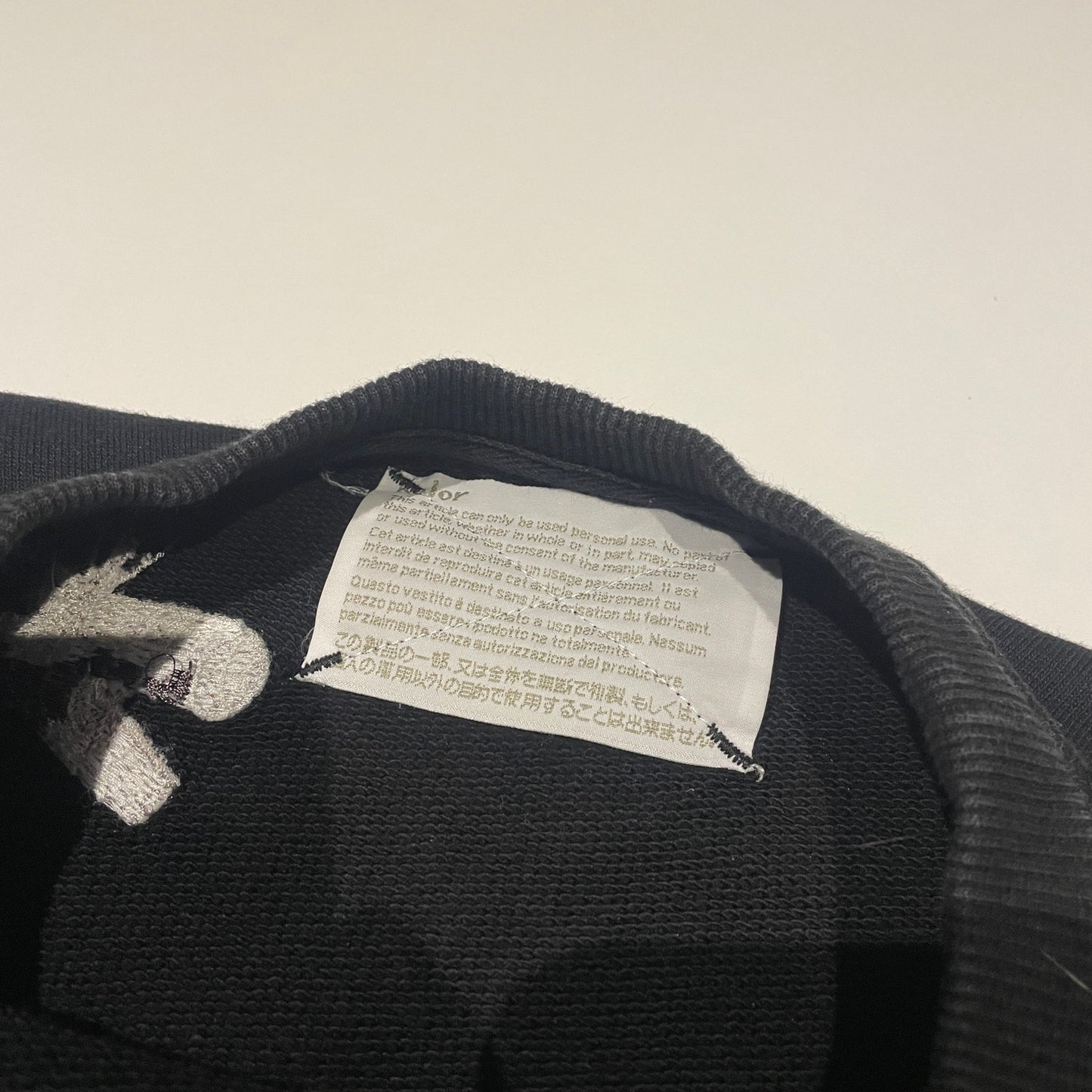 mihara yasuhiro embroidered crewneck L
