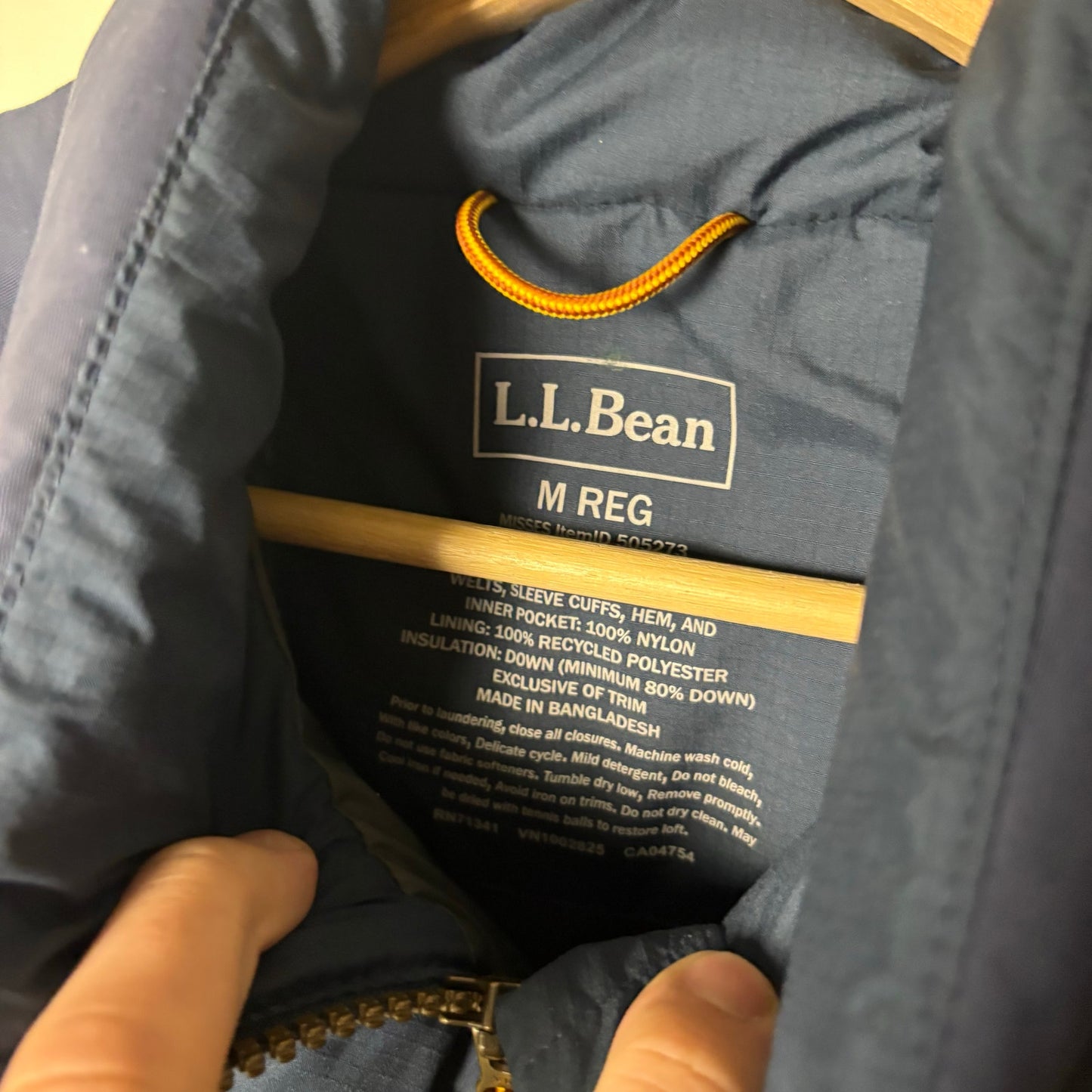 L.L. Bean Down Puffer Parka Jacket Blue L