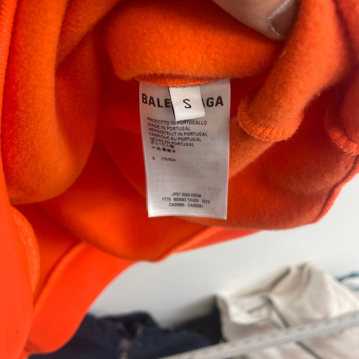 Balenciaga Campaign Logo orange Hoodie S (fit L/XL)