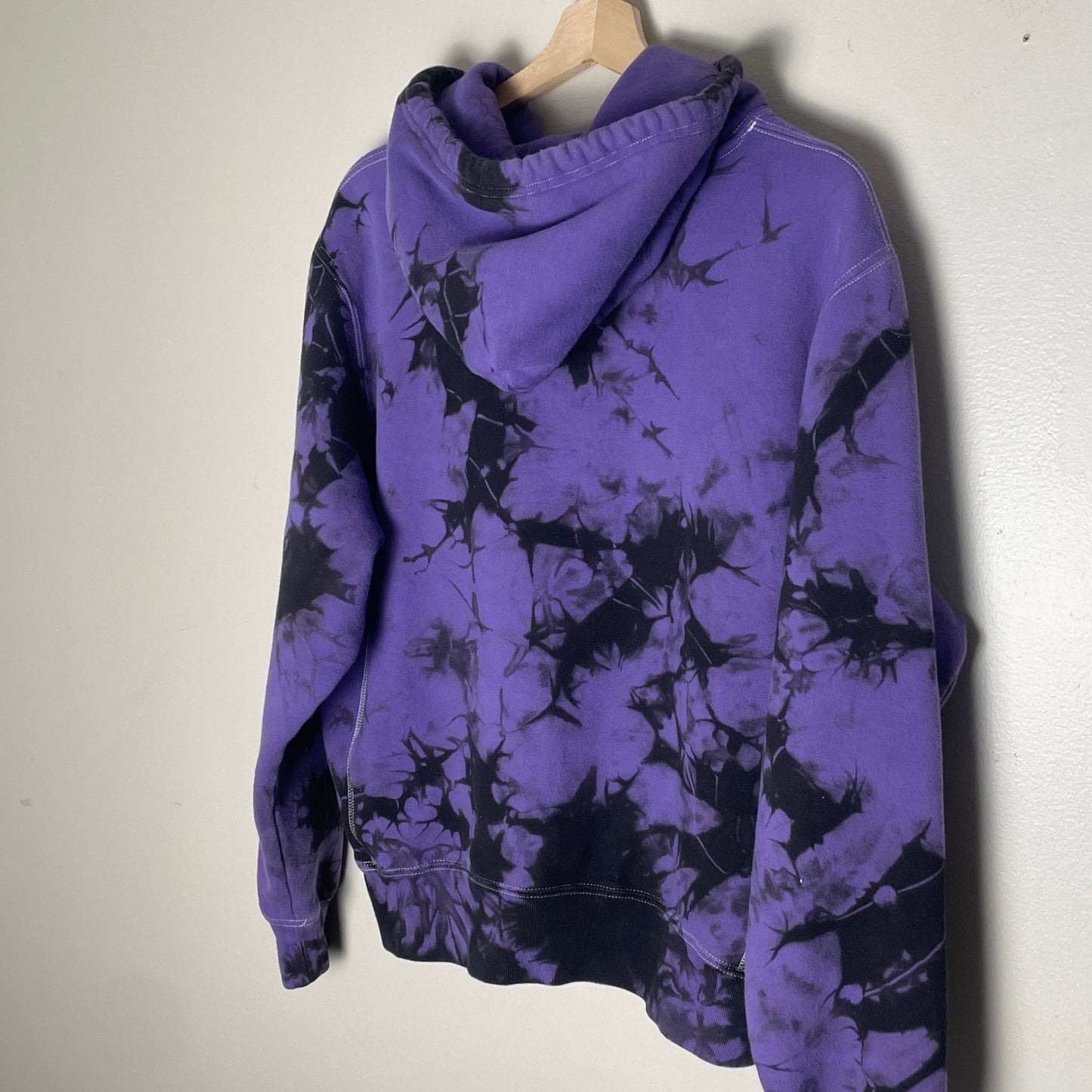 Psychworld purple tie-dye pullover hoodie L
