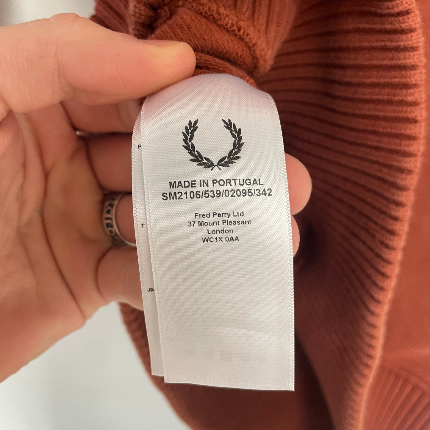 Raf simons fred perry orange crewneck M