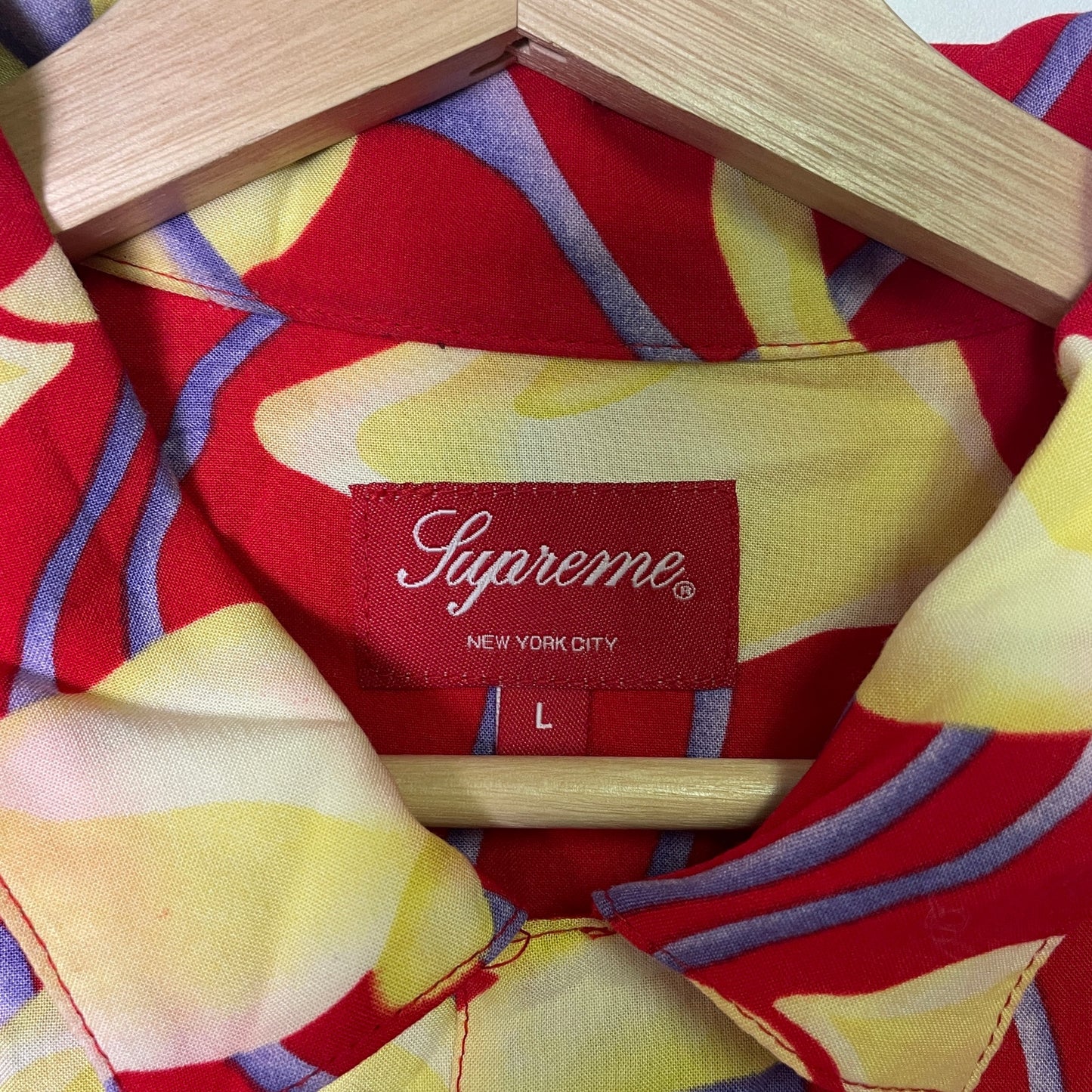 Supreme lily rayon floral button up shirt L
